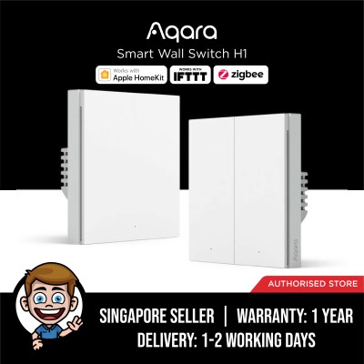 Aqara H1智能有线墙壁开关，支持双向开关，电源监控，Zigbee 3.0，苹果Homekit，谷歌家居-2021全球版